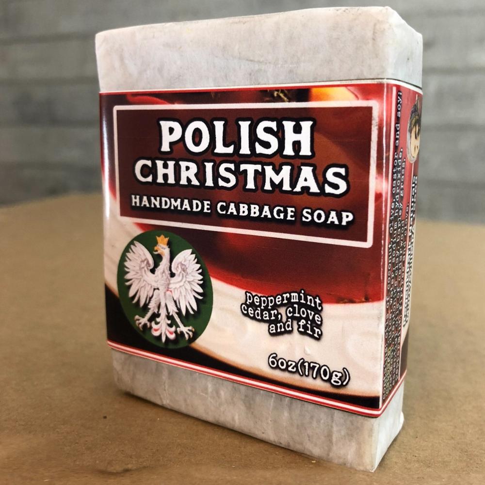 one bar of red and white polish gift soap